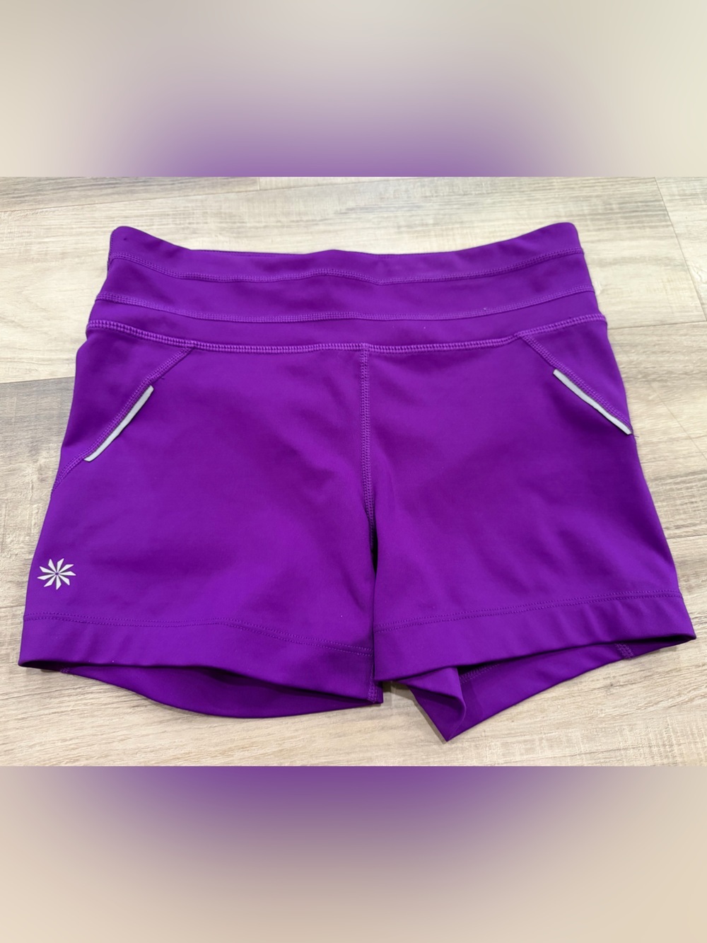 Athleta Purple Performance Running Yoga Cycling Shorts
